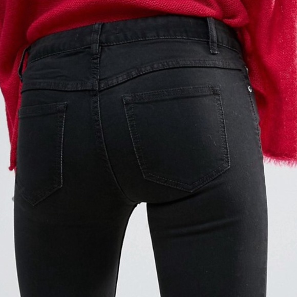 🆕Free People Black Ripped Knee Skinny Jeans - Picture 3 of 5